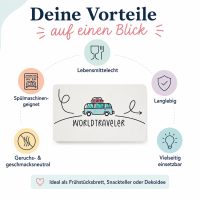 Frühstücksbrettchen aus Resopal - Worldtraveler