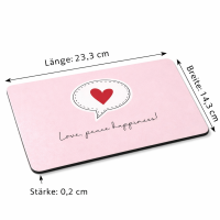 Frühstücksbrettchen aus Resopal - Love Peace Happiness