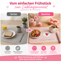 Frühstücksbrettchen aus Resopal - Love Peace Happiness