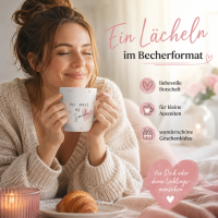 Henkelbecher aus Porzellan 0,35L - You make me Smile