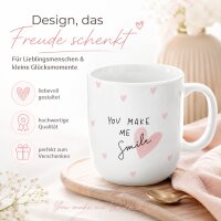 Henkelbecher aus Porzellan 0,35L - You make me Smile