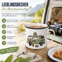 Henkelbecher aus Metall 0,35L - Freiheit Happy
