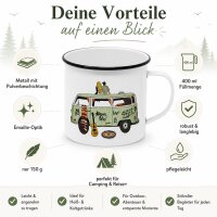 Henkelbecher aus Metall 0,35L - Freiheit Happy
