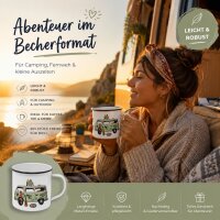 Henkelbecher aus Metall 0,35L - Freiheit Happy