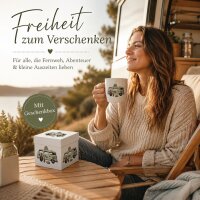 Henkelbecher aus Porzellan 0,4L - Freiheit Bully mit Geschenkverpackung