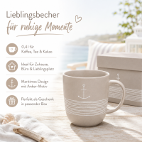 Henkelbecher aus Porzellan 0,35L - Anker Beige
