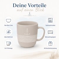Henkelbecher aus Porzellan 0,35L - Anker Beige
