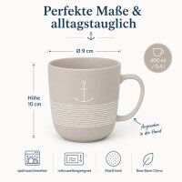 Henkelbecher aus Porzellan 0,35L - Anker Beige