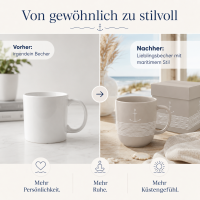 Henkelbecher aus Porzellan 0,35L - Anker Beige
