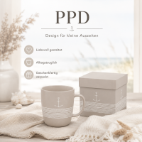 Henkelbecher aus Porzellan 0,35L - Anker Beige