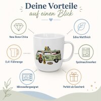 Henkelbecher aus Porzellan 0,35L - Freiheit Bully