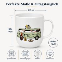 Henkelbecher aus Porzellan 0,35L - Freiheit Bully