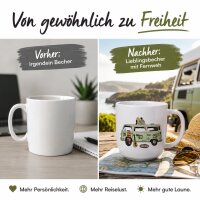 Henkelbecher aus Porzellan 0,35L - Freiheit Bully