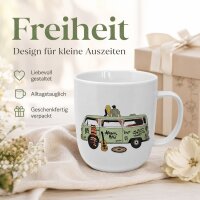 Henkelbecher aus Porzellan 0,35L - Freiheit Bully
