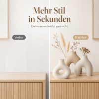 Boltze Vase Metty 3-teiliges Keramik-Vasenset Beige & Weiß