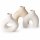 Boltze Vase Metty 3-teiliges Keramik-Vasenset Beige & Weiß