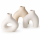 Boltze Vase Metty 3-teiliges Keramik-Vasenset Beige & Weiß
