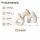 Boltze Vase Metty 3-teiliges Keramik-Vasenset Beige & Weiß