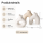 Boltze Vase Metty 3-teiliges Keramik-Vasenset Beige & Weiß