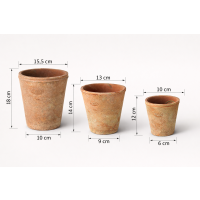 Tontöpfe 3er Set – Mediterrane Pflanzgefäße aus Terracotta für Indoor & Outdoor