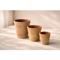 Tontöpfe 3er Set – Mediterrane Pflanzgefäße aus Terracotta für Indoor & Outdoor