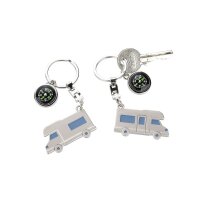 Schlüsselanhänger mit Wohnmobil und Kompass