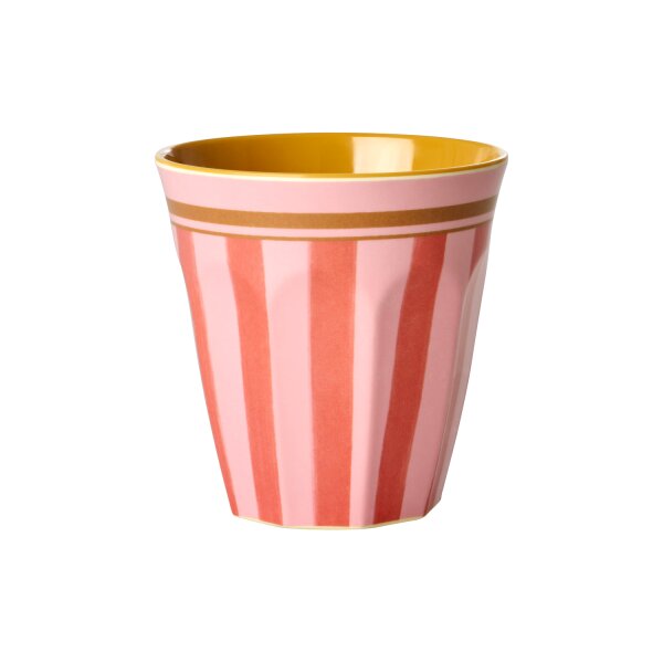 Rice Melamin Becher - Organic Stripes Rot 250ml