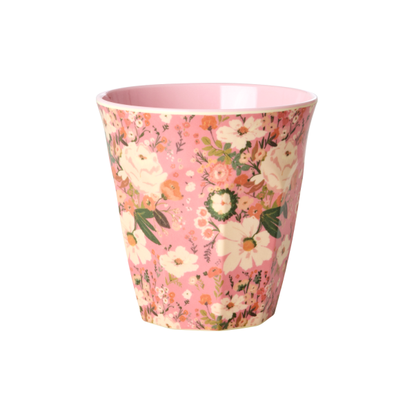 Rice Melamin Becher - Blumen Pink 250ml