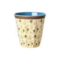 Rice Melamin 6er-SET Becher - Pfau & Blumen Print 250ml