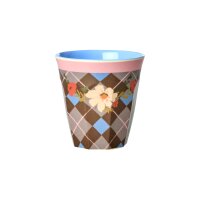 Rice Melamin 6er-SET Becher - Pfau & Blumen Print 160ml