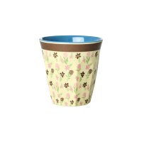 Rice Melamin 6er-SET Becher - Pfau & Blumen Print 160ml