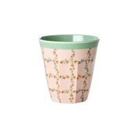 Rice Melamin 6er-SET Becher - Pfau & Blumen Print 160ml