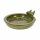 Vogeltränke rund grün – Terracotta – Wasserstelle & Badeplatz für Vögel