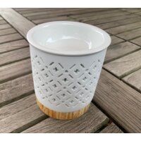 OUTLET - RESTPOSTEN -  Duftlampe Porzellan für Duftwachs und Oel -  11 cm