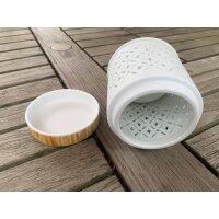 OUTLET - RESTPOSTEN -  Duftlampe Porzellan für Duftwachs und Oel -  11 cm