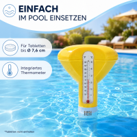 Bestway Flowclear Dosierschwimmer mit Thermometer Ø 18,5 cm