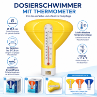 Bestway Flowclear Dosierschwimmer mit Thermometer Ø 18,5 cm