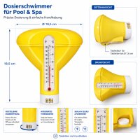 Bestway Flowclear Dosierschwimmer mit Thermometer Ø 18,5 cm