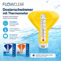 Bestway Flowclear Dosierschwimmer mit Thermometer Ø 18,5 cm