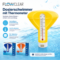 Bestway Flowclear Dosierschwimmer mit Thermometer Ø 18,5 cm