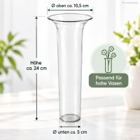 Bodenvaseneinsatz 24cm Transparent - Kunststoffeinsatz für hohe Vase