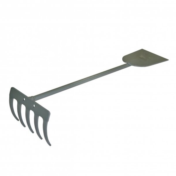 Handrechen aus Stahl - Silberfarben