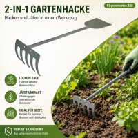 Handrechen aus Stahl - Silberfarben