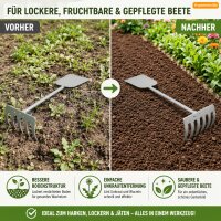 Handrechen aus Stahl - Silberfarben