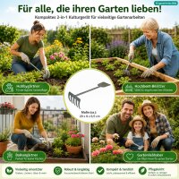 Handrechen aus Stahl - Silberfarben