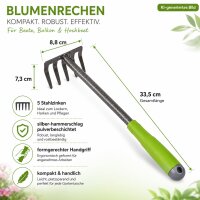 Kleinrechen mit 5 Zinken - 33,5 x 8,8 x 7,3cm