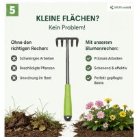 Kleinrechen mit 5 Zinken - 33,5 x 8,8 x 7,3cm
