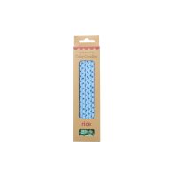 Rice Kuchenkerze aus Paraffinwachs 10-Stück - Sterne Blau