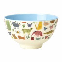 Kinderschüssel 11,5cm Creme Pastellblau - Melamin...