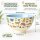 Kinderschüssel 11,5cm Creme Pastellblau - Melamin Schale Tiere 200ml